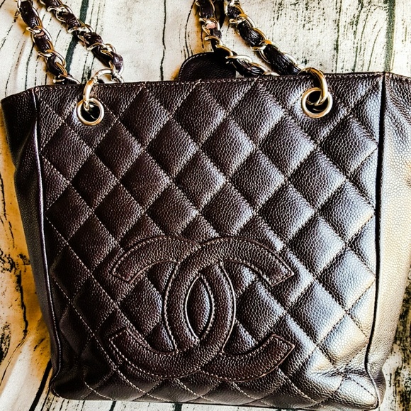 CHANEL Handbags - Dark Brown Chanel PST shopper tote